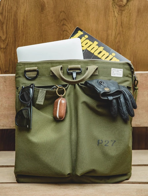 Canvas Crossbody Bag in Militärgrün – Bild 7 | LuxeStyle