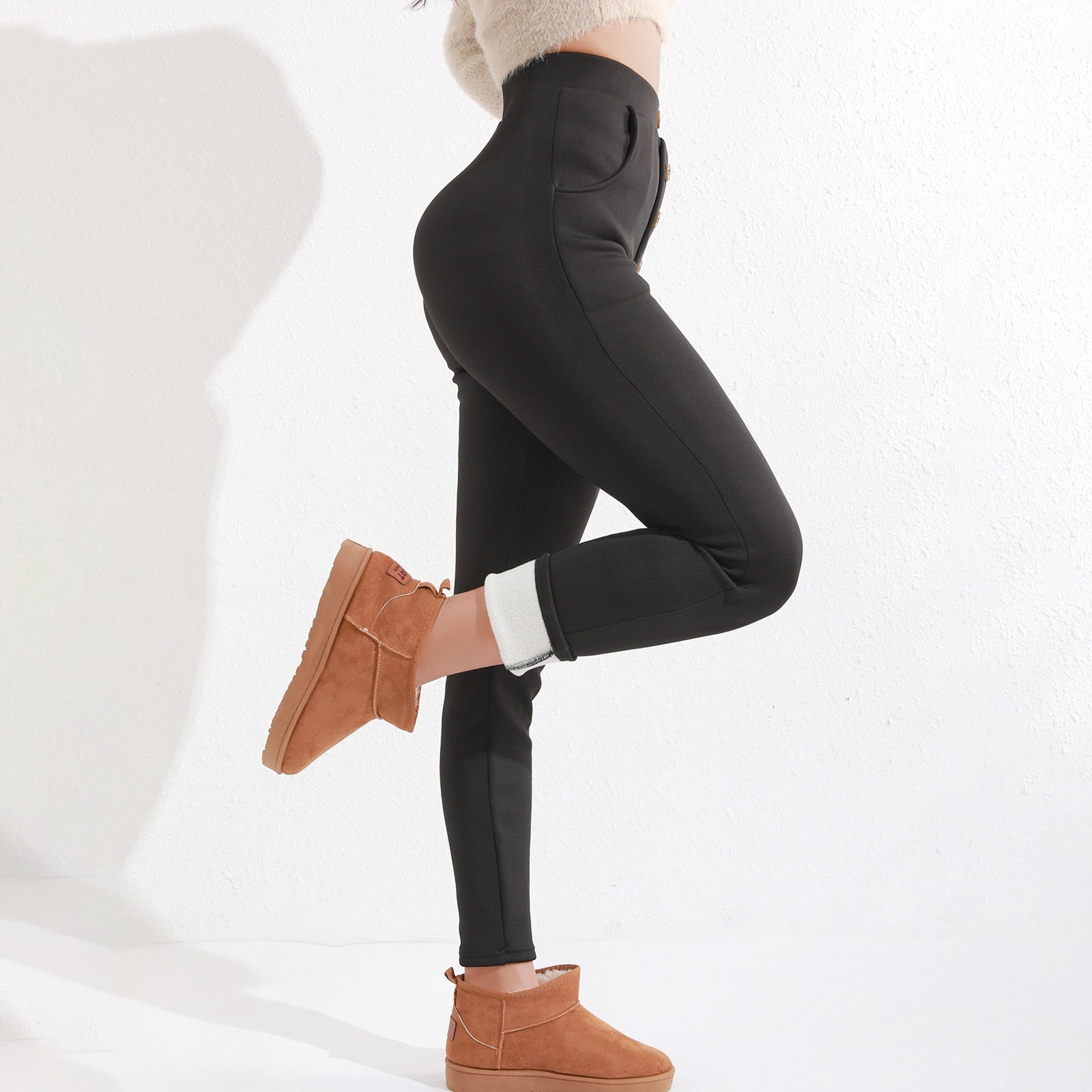 Damen Leggings Hochtaillierte Dick Klassische