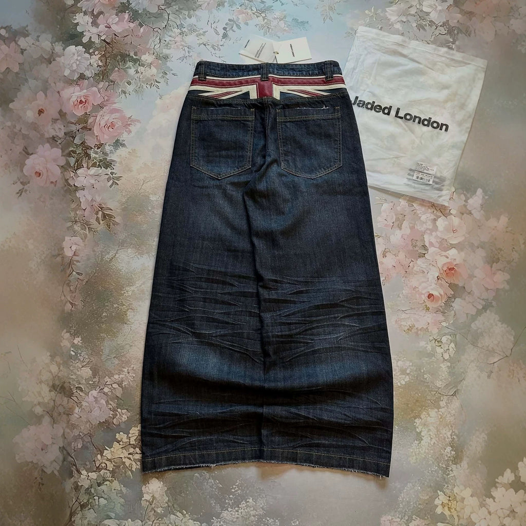 Vintage Patchwork Jeans für Herren