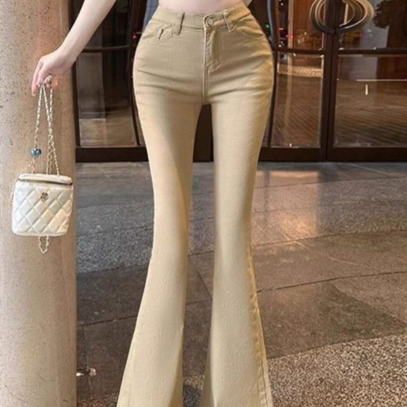 High-Rise Slightly Flared Denim Jeans