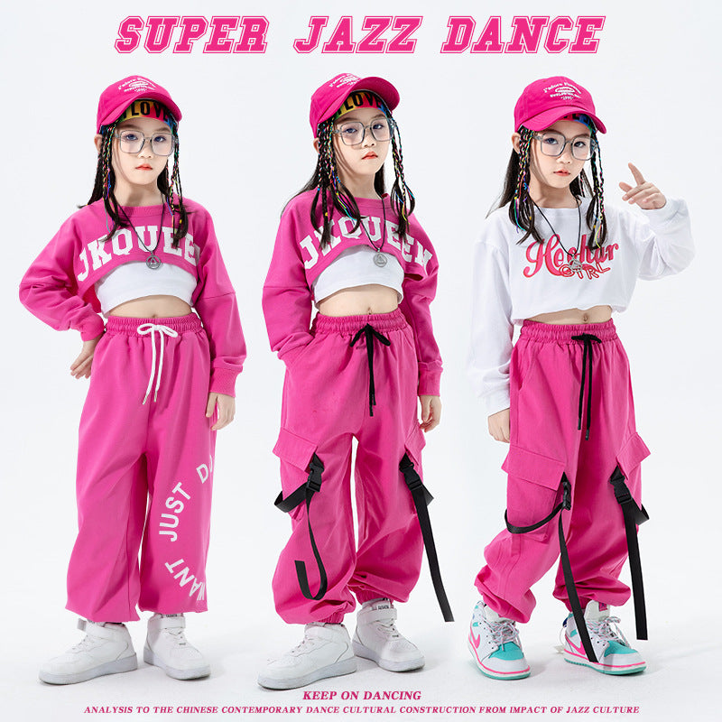 Mädchen Jazz Dance Outfit Langarm & Hose