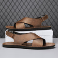 Handgenähte Sandalen mit Klettverschluss für Herren