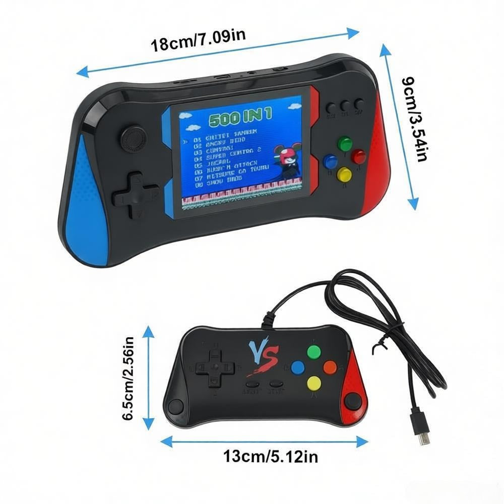 Retro Handheld Konsole mit 500 Spielen