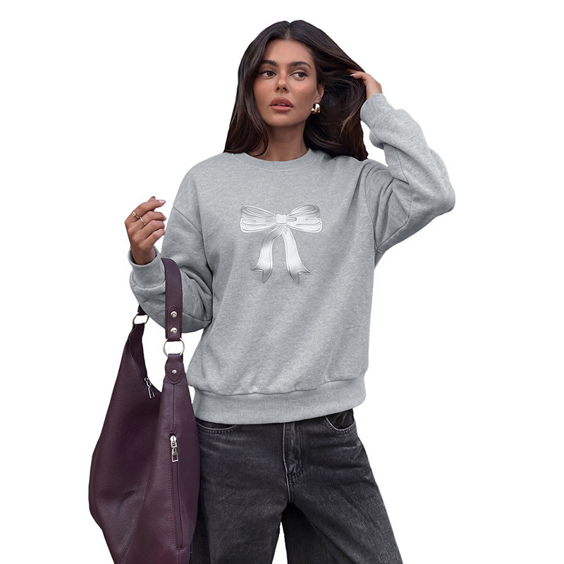 Pullover Hoodie mit Schleifen-Detail