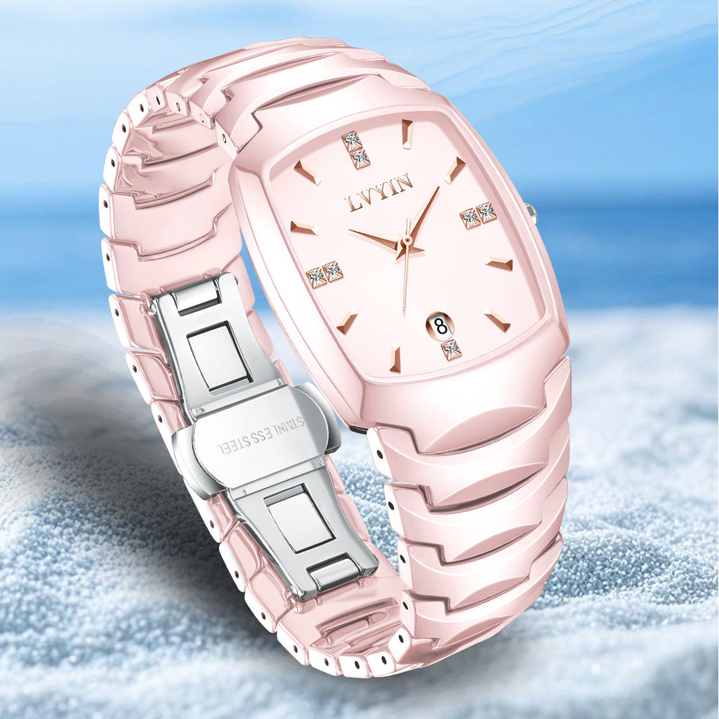 Ceramische Quarz-Uhr mit wasserdichtem Barrel-Design – Bild 8 | LuxeStyle