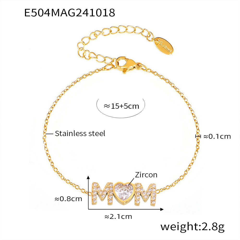 Titan-Armband mit Zirkonia-Buchstaben – Bild 3 | LuxeStyle