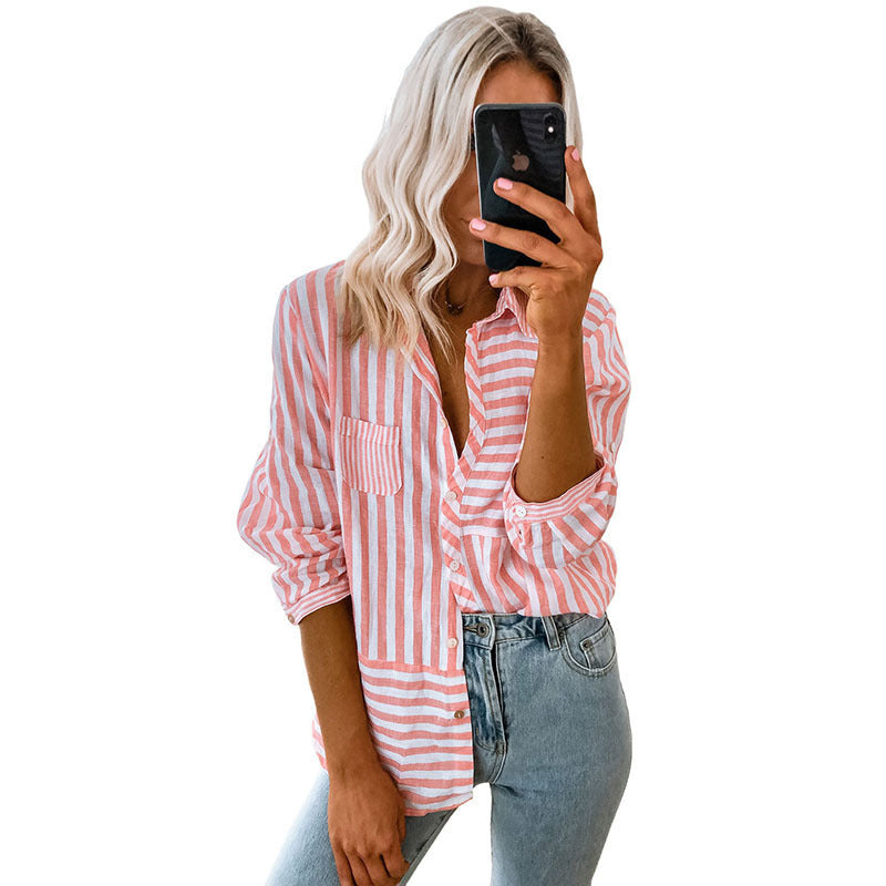Gestreiftes Ombre Langarmshirt – Bild 1 | LuxeStyle