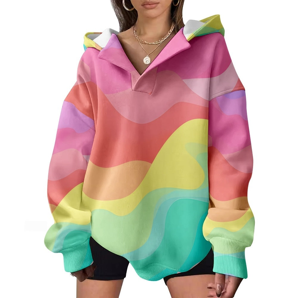 Blumenprint Langarmpulli Damen