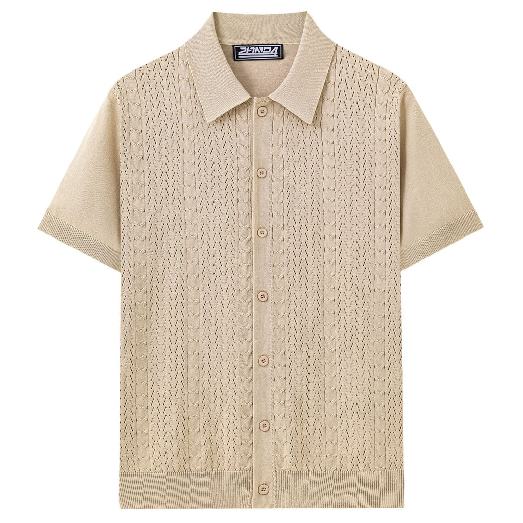 Luftiges Kurzarm-Stricktop für Herren