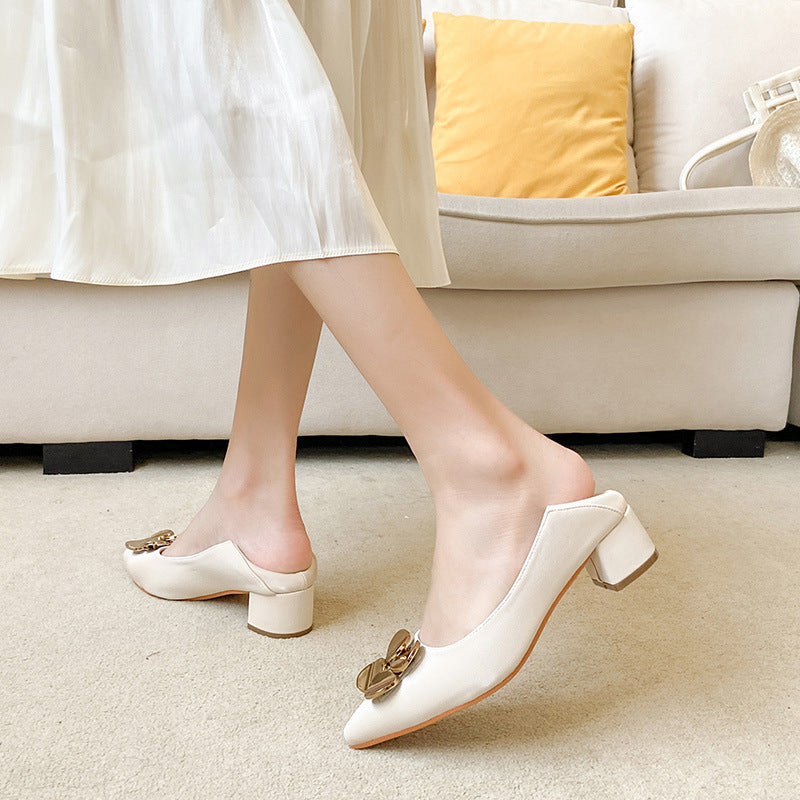 Damen Pumps mit spitzer Zehe und Blockabsatz – Bild 2 | LuxeStyle