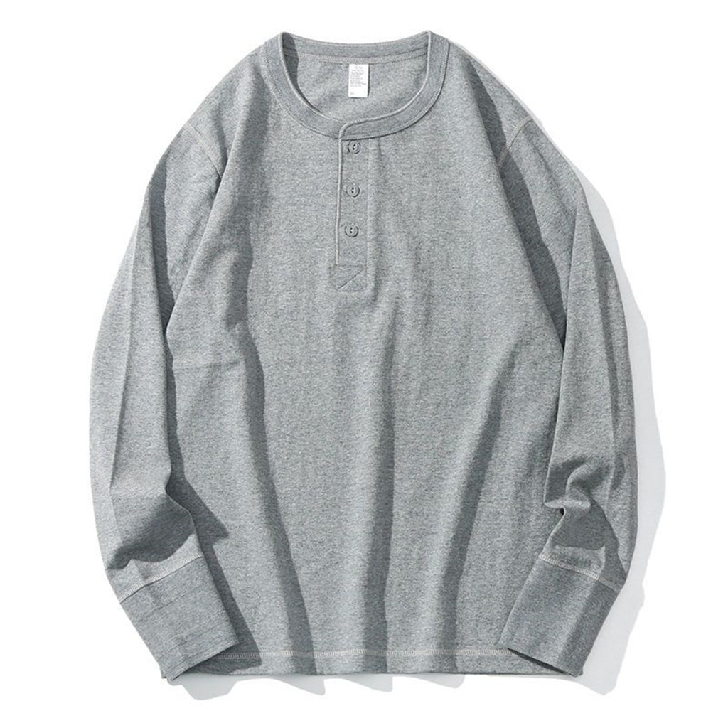 American Henry Langarmshirt mit Stehkragen