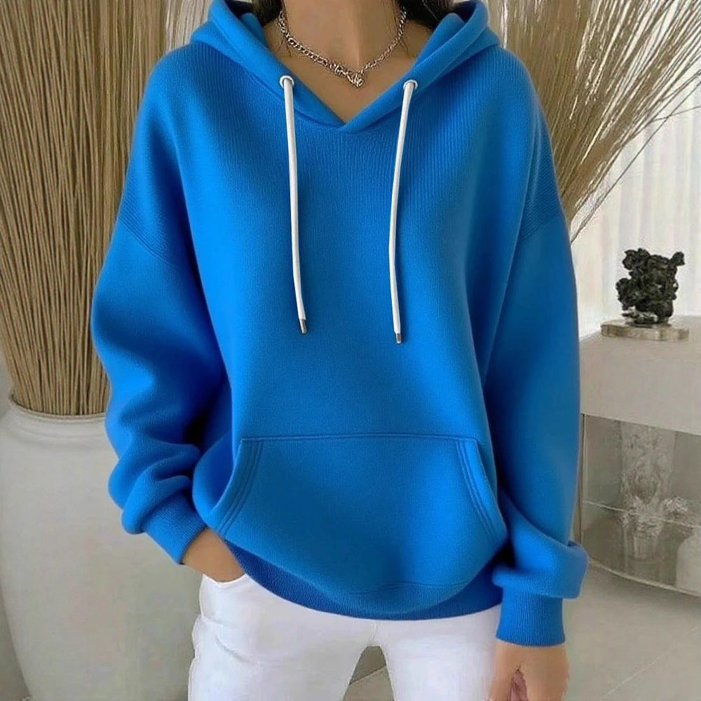 Trendiger Hoodie mit Kapuze und Kordelzug