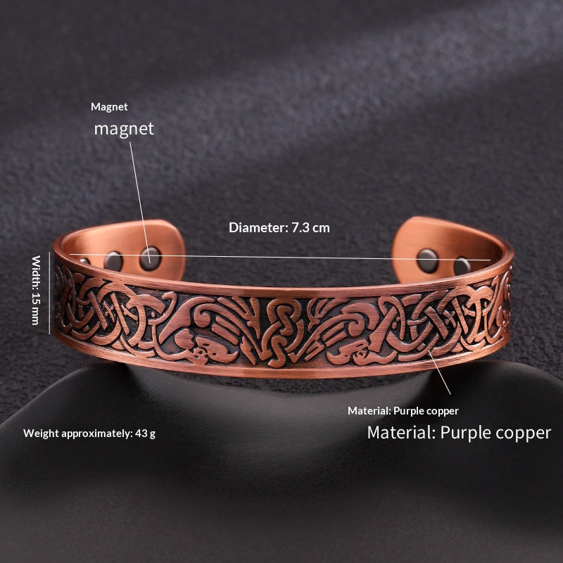 Magnetarmband aus rotem Kupfer – Bild 2 | LuxeStyle