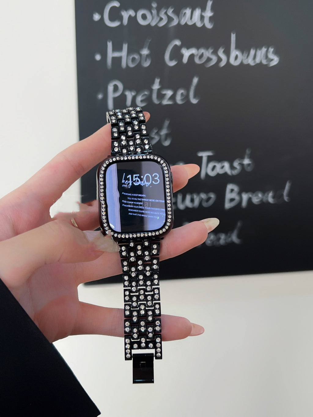 Diamant-Band für Apple Watch – Edelstahl – Bild 6 | LuxeStyle