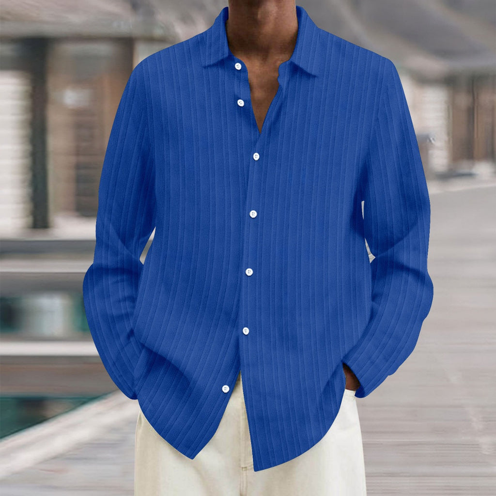 Gestreifter Cardigan mit langen Ärmeln für Herren – Bild 3 | LuxeStyle