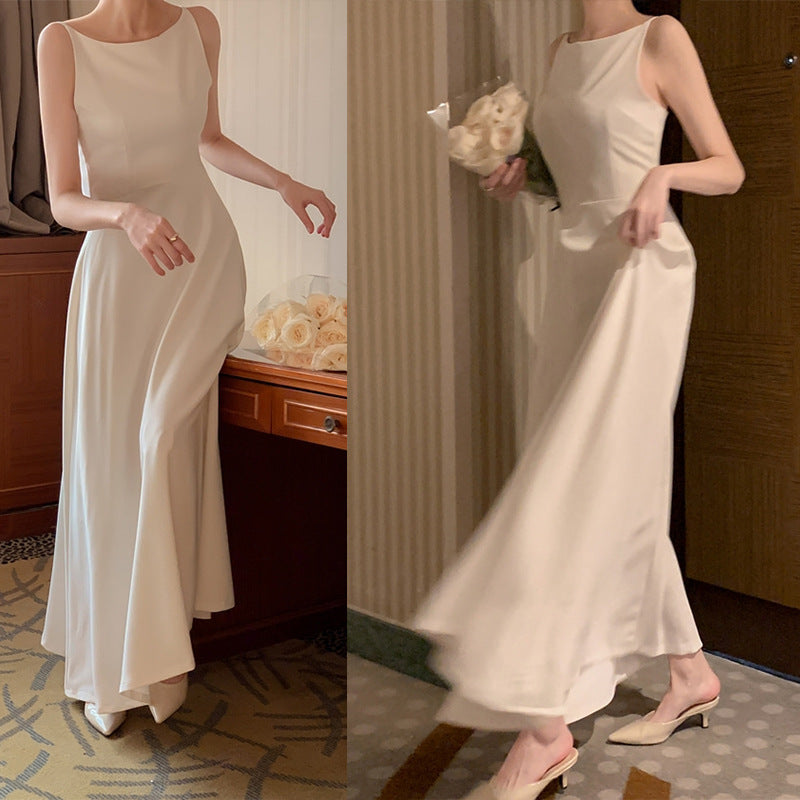 Damen Langarmlos Kleid Einzelseiten