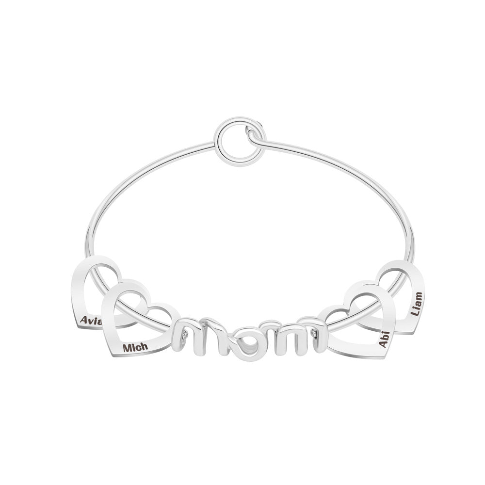 Muttertags-Armband mit Herz-Gravur