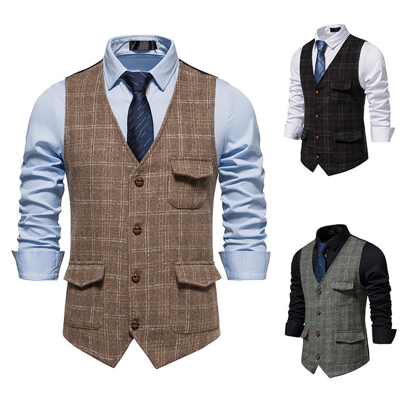 Tweed-Gilet im Retro-Look für Herren