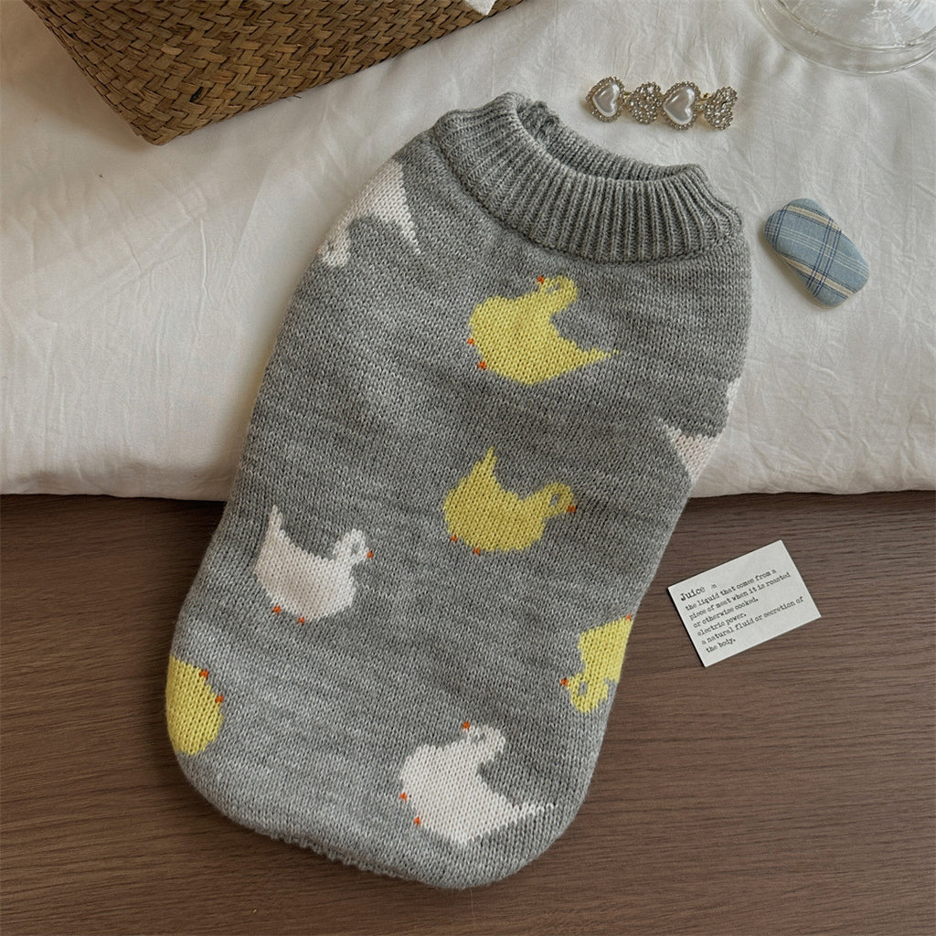 Grauer Fair Isle Hundepullover – Bild 8 | LuxeStyle