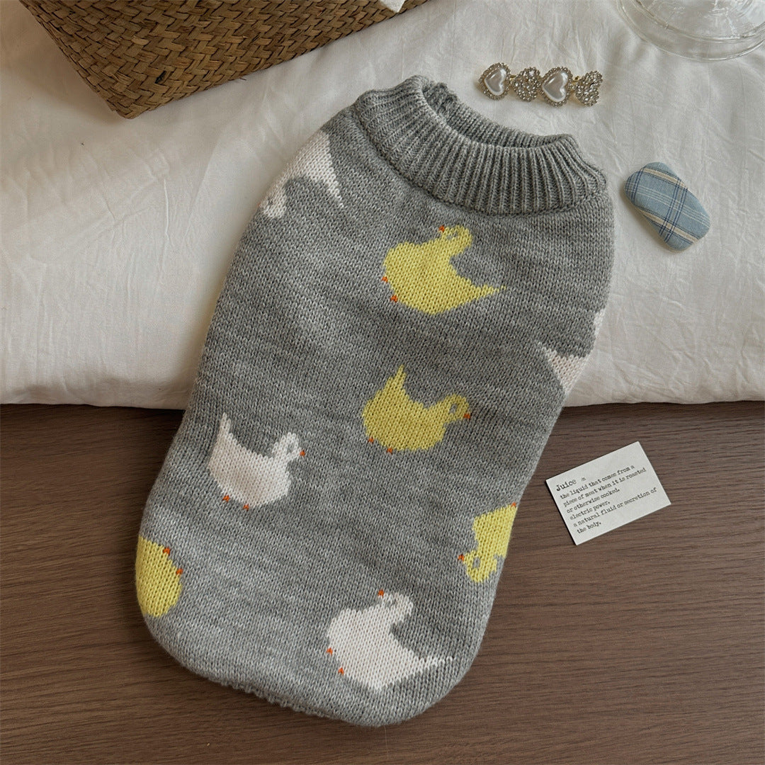 Grauer Fair Isle Hundepullover – Bild 8 | LuxeStyle