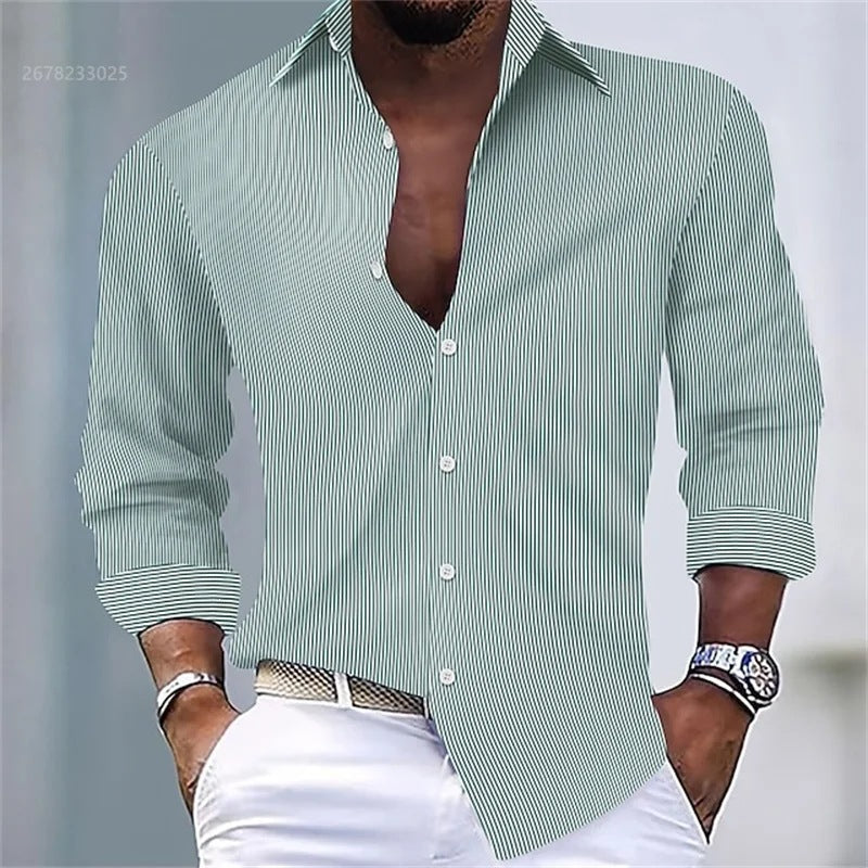 Herren Hemd Blau-Weiss Gestreift – Bild 11 | LuxeStyle