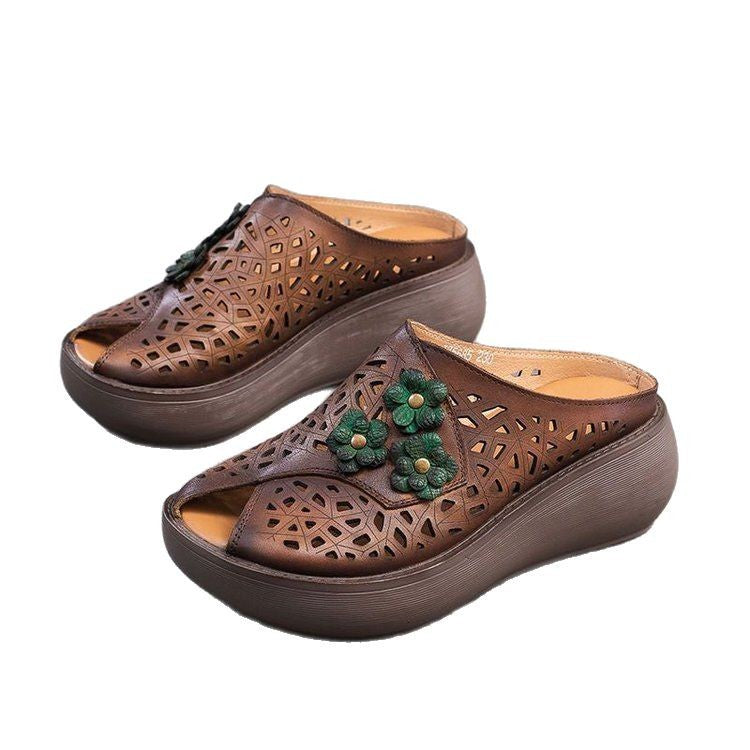 Retro Plateau-Schuhe im Ethno-Stil