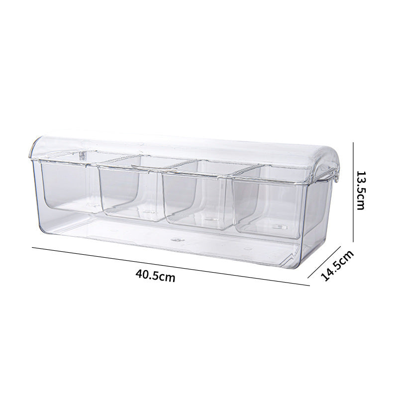 Transparenter Doppel-Salat-Container mit Deckel