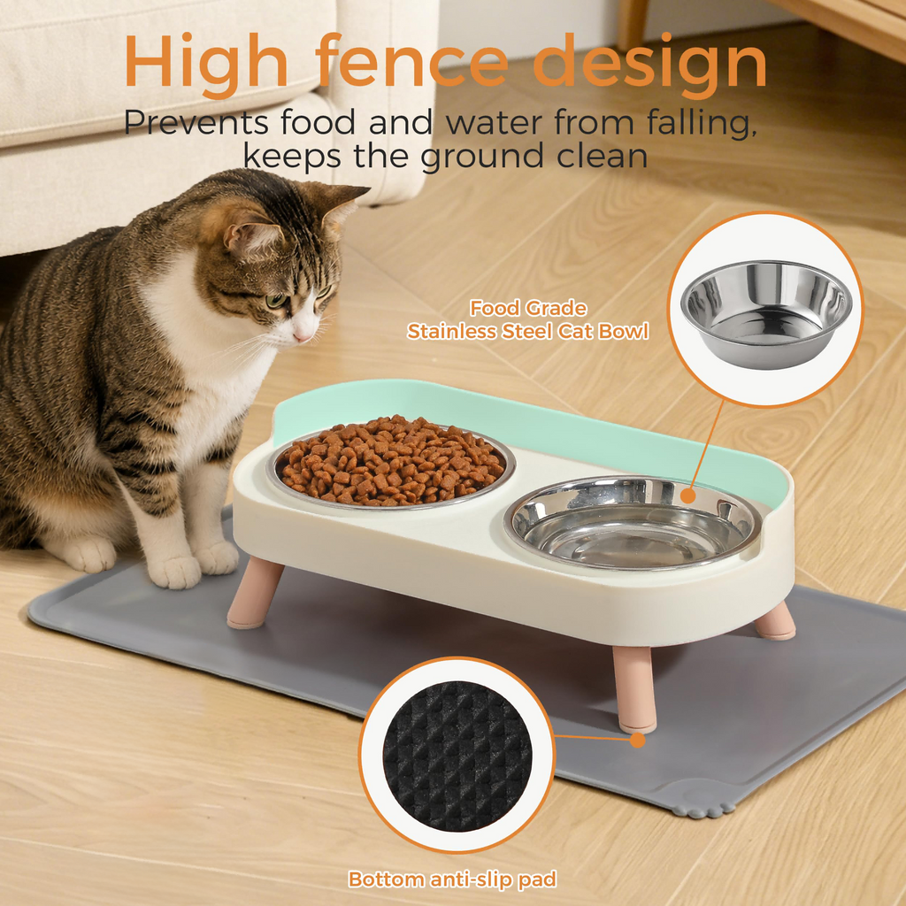 Erhöhte Katzennapf-Set