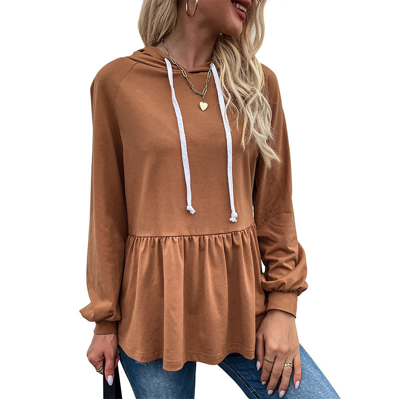 Unifarbener Kapuzenpullover im Designer-Stil