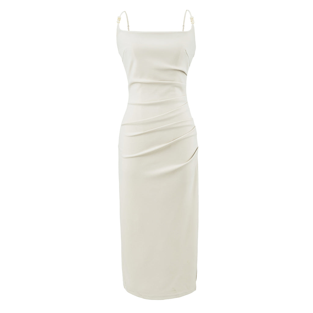 Pleated Midi-Kleid