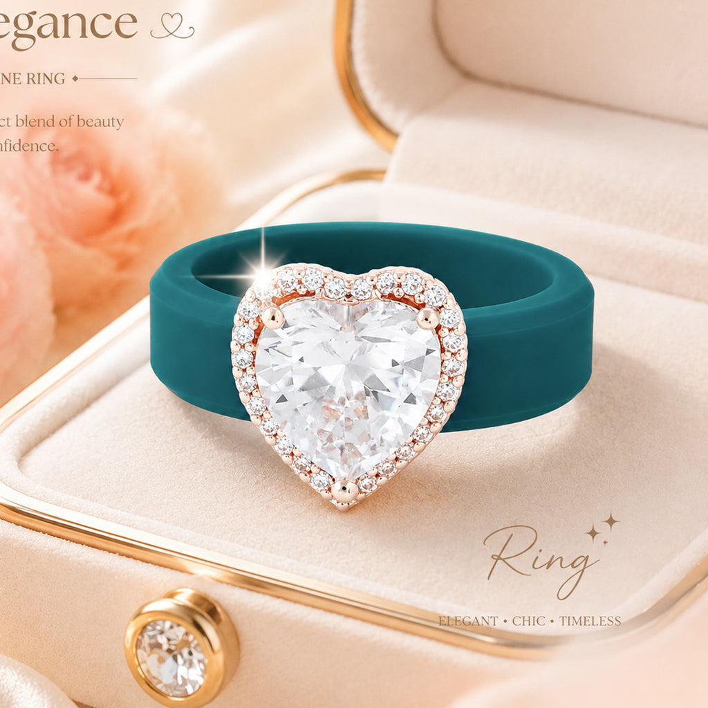 Herzförmiger Zirkonring