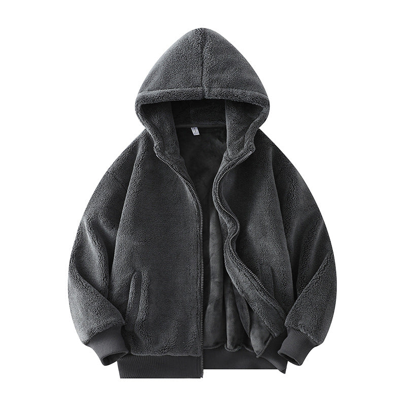Damen Fleece Cardigan mit Kapuze