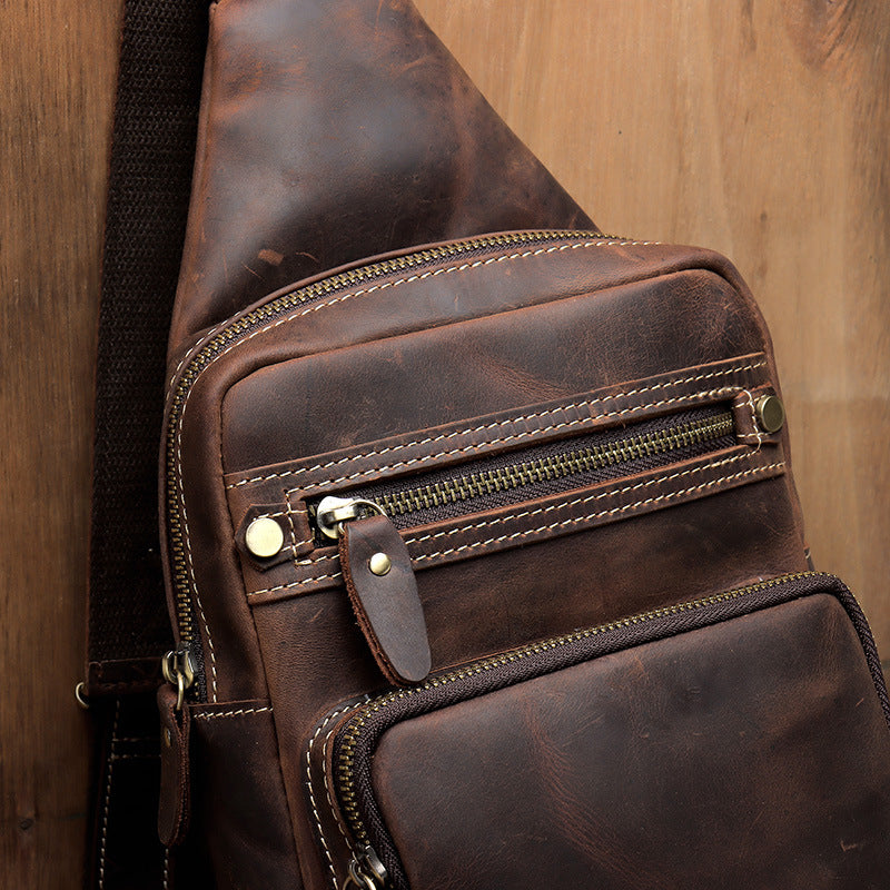 Vintage Herren-Umhängetasche aus Leder – Bild 7 | LuxeStyle