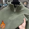 Herren Fleece-Pullover mit Stehkragen