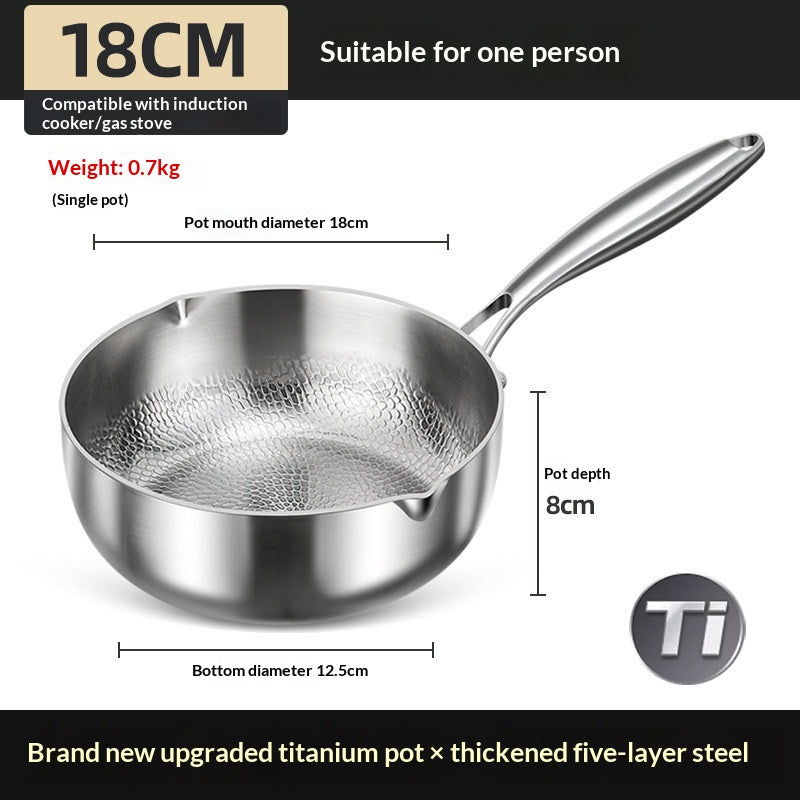 Titan-Stieltopf, beschichtungsfrei