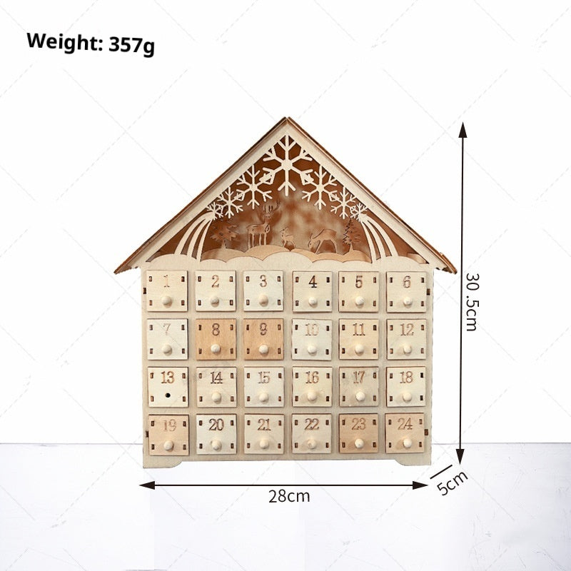 Holz-Weihnachtsdekoration mit LED-Licht – Bild 2 | LuxeStyle