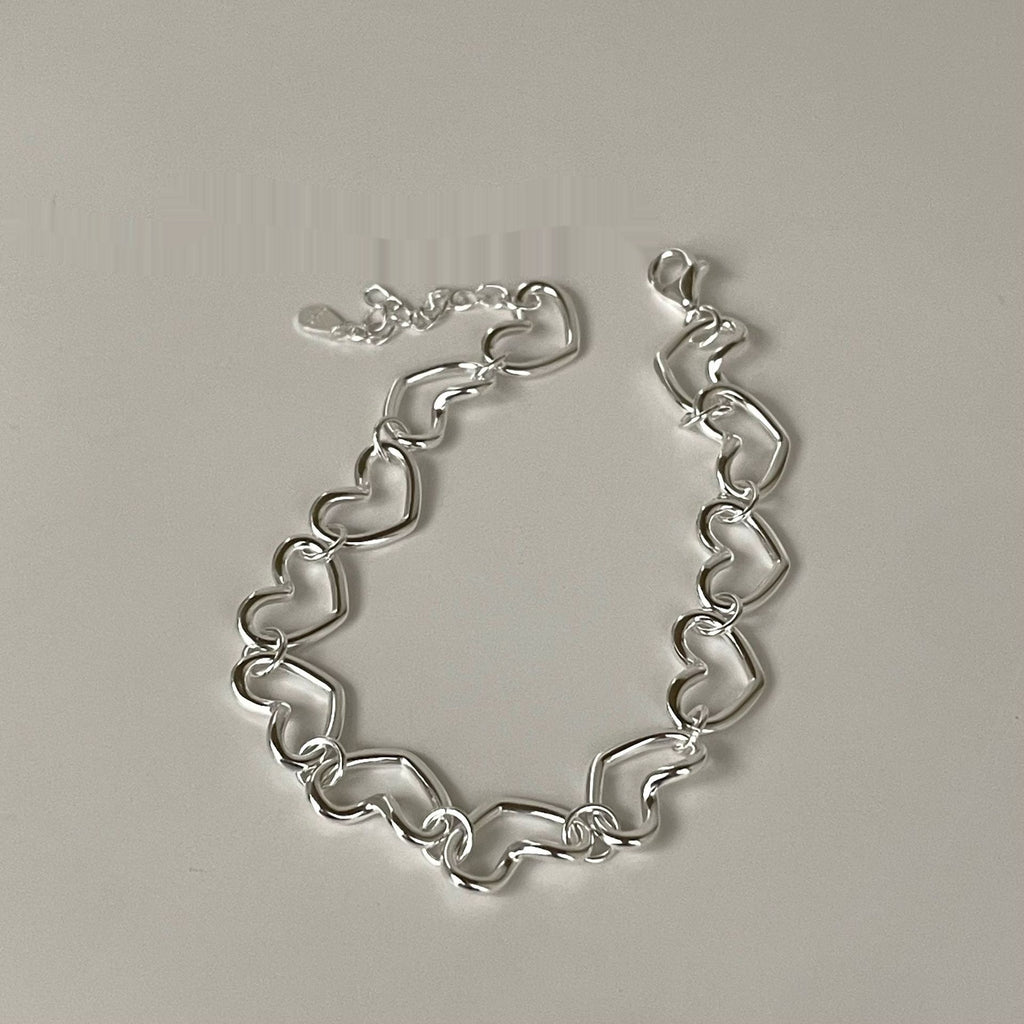 S925 Sterling Silber Herz Armband – Bild 4 | LuxeStyle