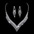Rhinestone Halskette und Ohrringe
