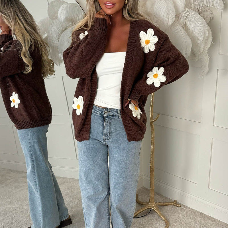 Cardigan mit Blumenmuster