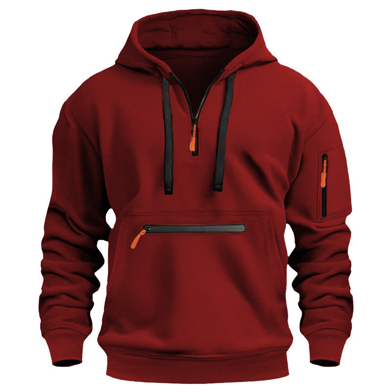 Wasserdichter Kapuzenpullover mit Reissverschluss