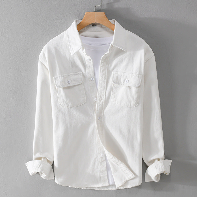 Herren Casual Langarmshirt Hongkong-Stil