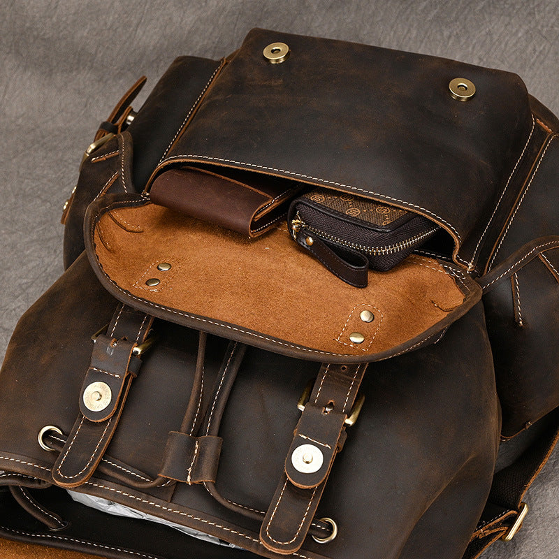 Lederrucksack "Crazy Horse" (36-55L)