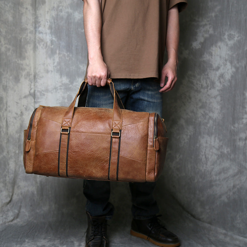 Grosses Leder-Duffel mit matter Oberfläche – Bild 5 | LuxeStyle