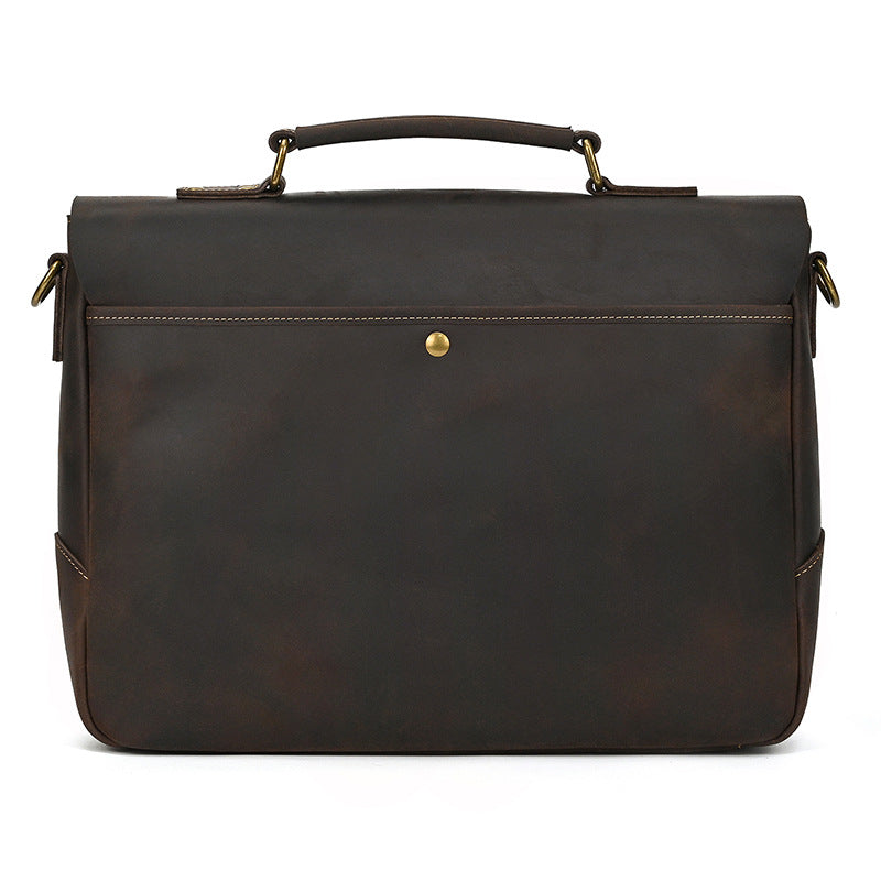 Retro Aktentasche aus Crazy Horse Leder – Bild 8 | LuxeStyle