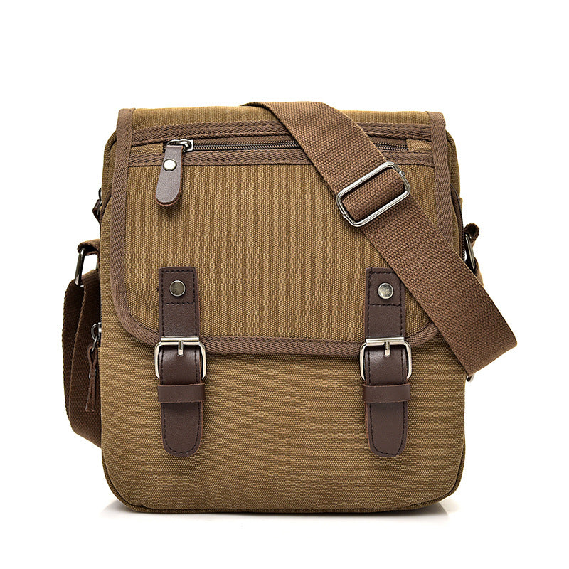 Canvas-Schultertasche in Braun, Khaki oder Schwarz | LuxeStyle