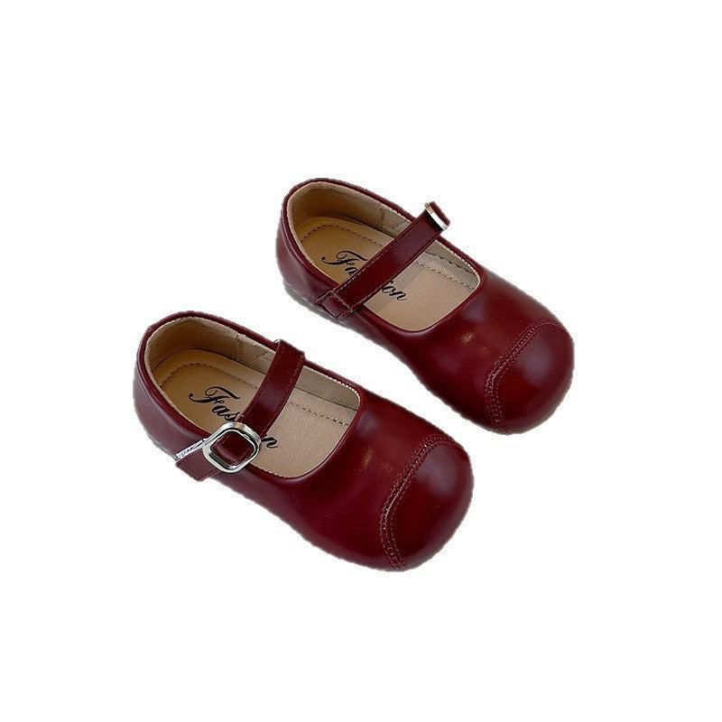 Einfache Leder Schuhe für Mädchen