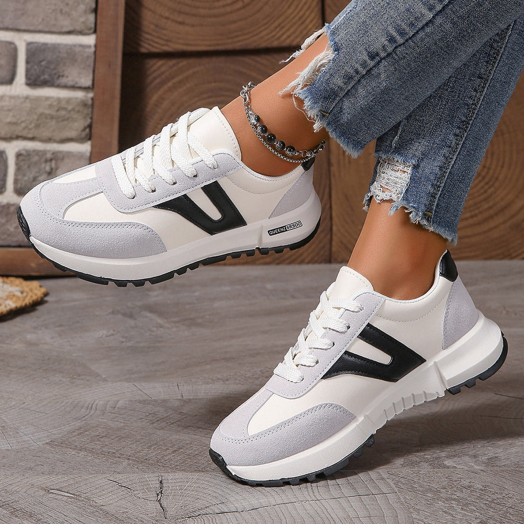 Atmungsaktive Mesh-Sneaker mit flacher Sohle