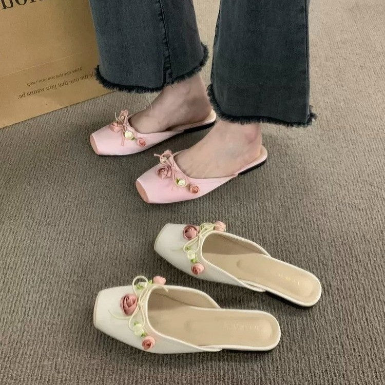 Klassische Flache Sandalen mit quadratischem Zeh | LuxeStyle