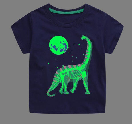 Leuchtendes Hai-T-Shirt für Kinder