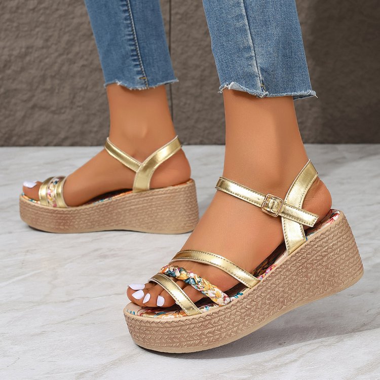 Sandalen mit Farbblock und runder Zehenpartie – Bild 3 | LuxeStyle